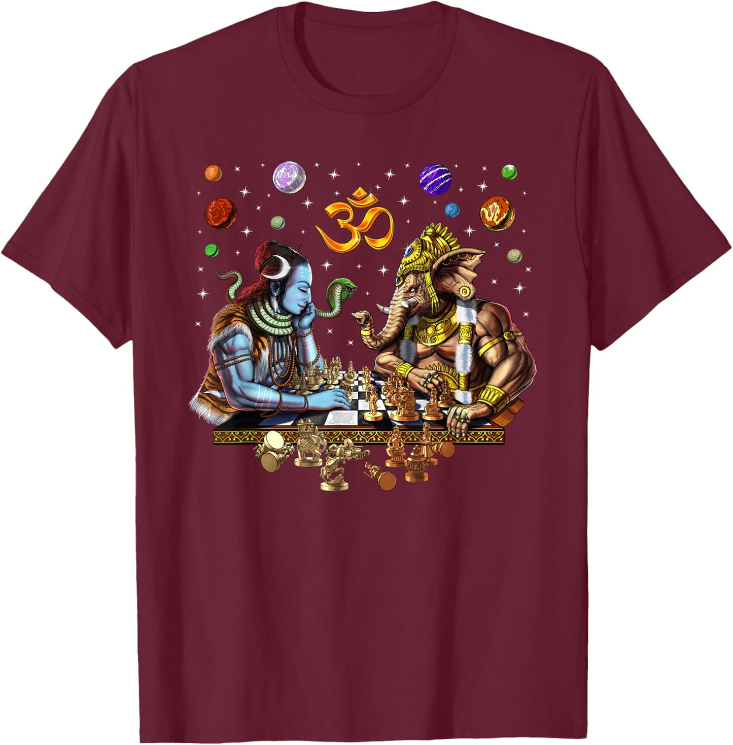 Lord Shiva Ganesha Hindu God Hinduism Gods Spiritual Om T-Shirt - T-Shirt | Maroon
