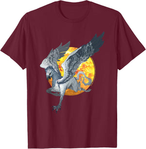 Harry Potter Hippogriff Over the Moon T-Shirt - T-Shirt | Maroon