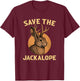 Save The Jackalope, Vintage Retro Camping Lover Jackalope T-Shirt - T-Shirt | Maroon