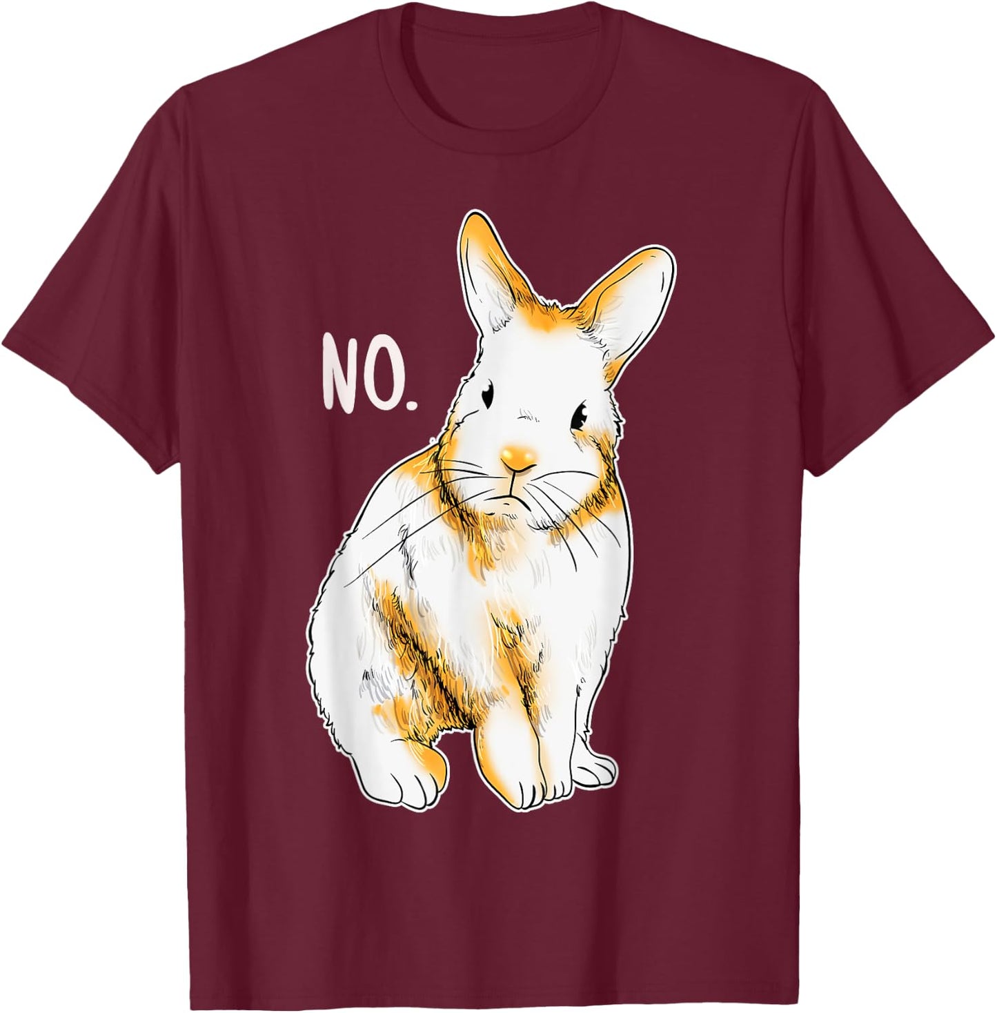 Disapproving Rabbit Funny Animals Shirt Rabbit Shirt T-Shirt - T-Shirt | Maroon