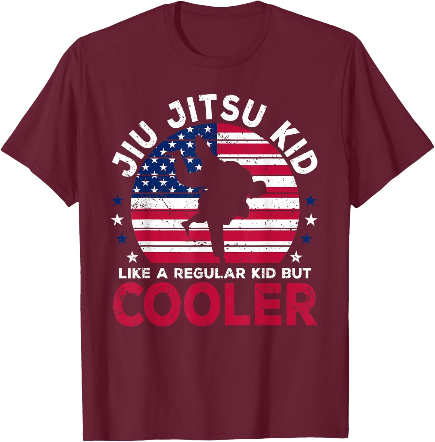 Jiu Jitsu Kid Martial Art Funny American Brazilian Jiu-Jitsu T-Shirt - T-Shirt | Maroon