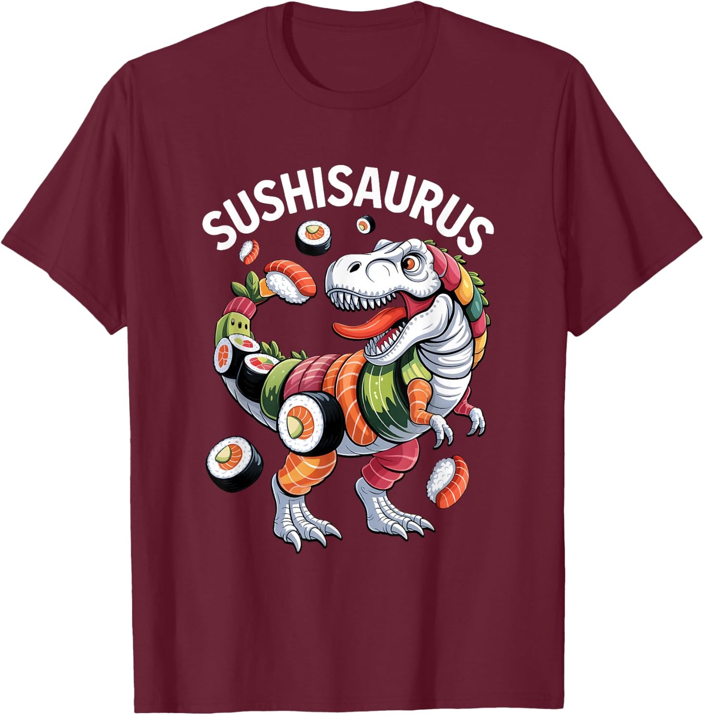 Roll Foodie T-Shirt - T-Shirt | Maroon