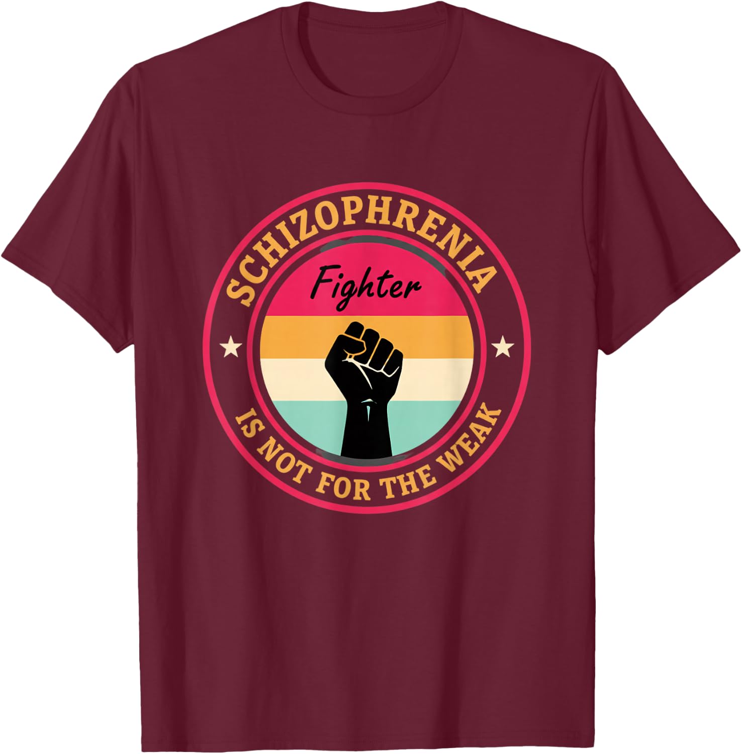 End The Stigma, Support T-Shirt - T-Shirt | Maroon