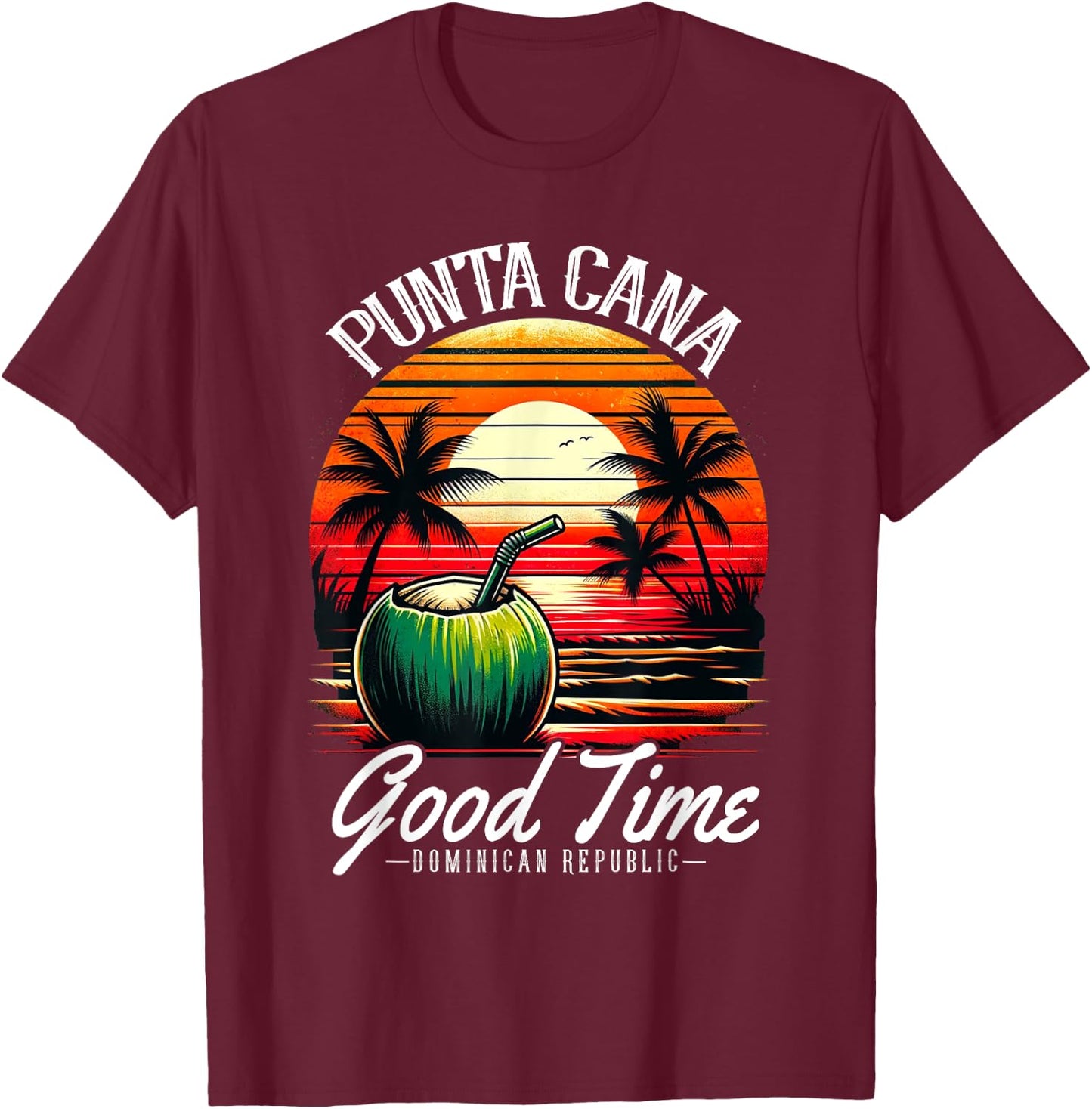 Punta Cana Family Vacation Shirt Dominican Republic Beach Men Women Girls Kids T-Shirt - T-Shirt | Maroon