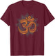 Spiritual Om Mandala T-Shirt - T-Shirt | Maroon
