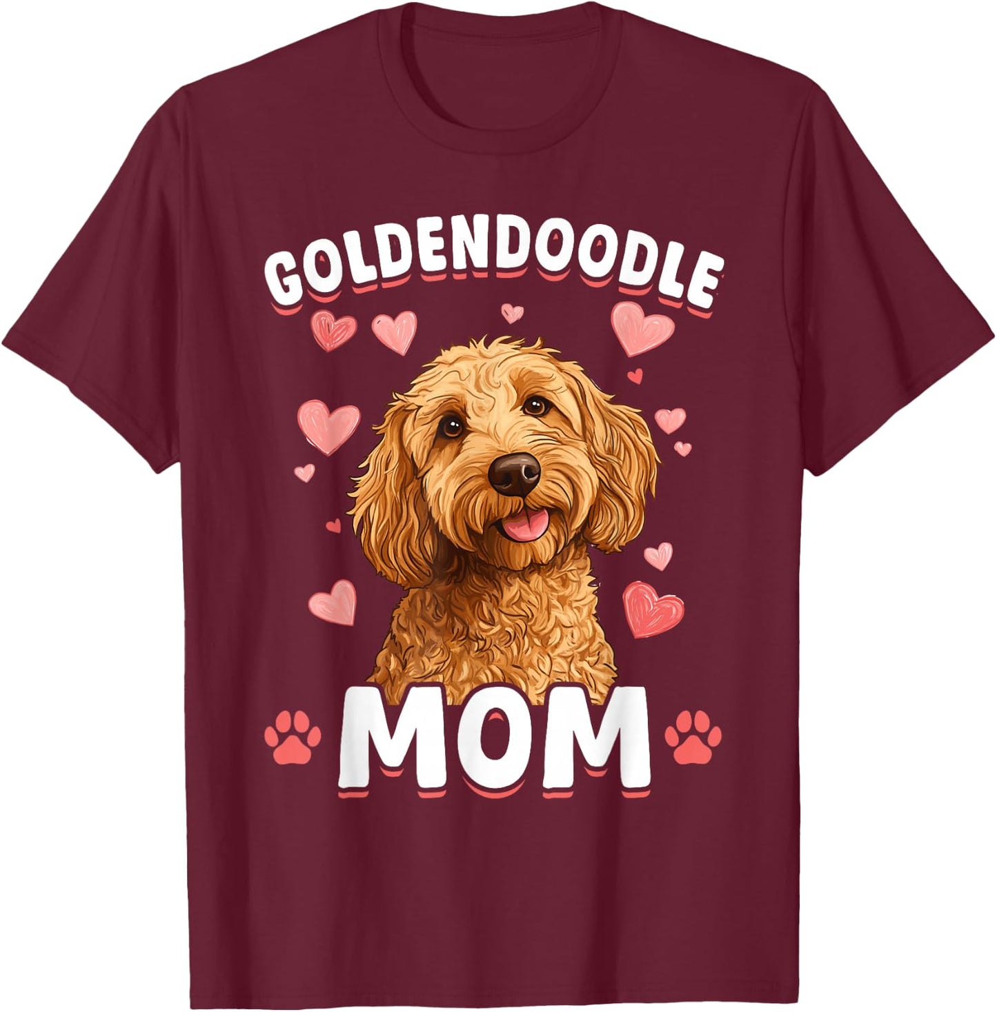 Goldendoodle Dog Breed Goldendoodle Mom T-Shirt - T-Shirt | Maroon