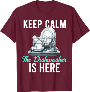 Dishwasher Appreciation For Dishwashing Worker Men Women T-Shirt - T-Shirt | Maroon