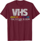 Vintage 80s video cassette tape VHS The Future Is Here T-Shirt - T-Shirt | Maroon
