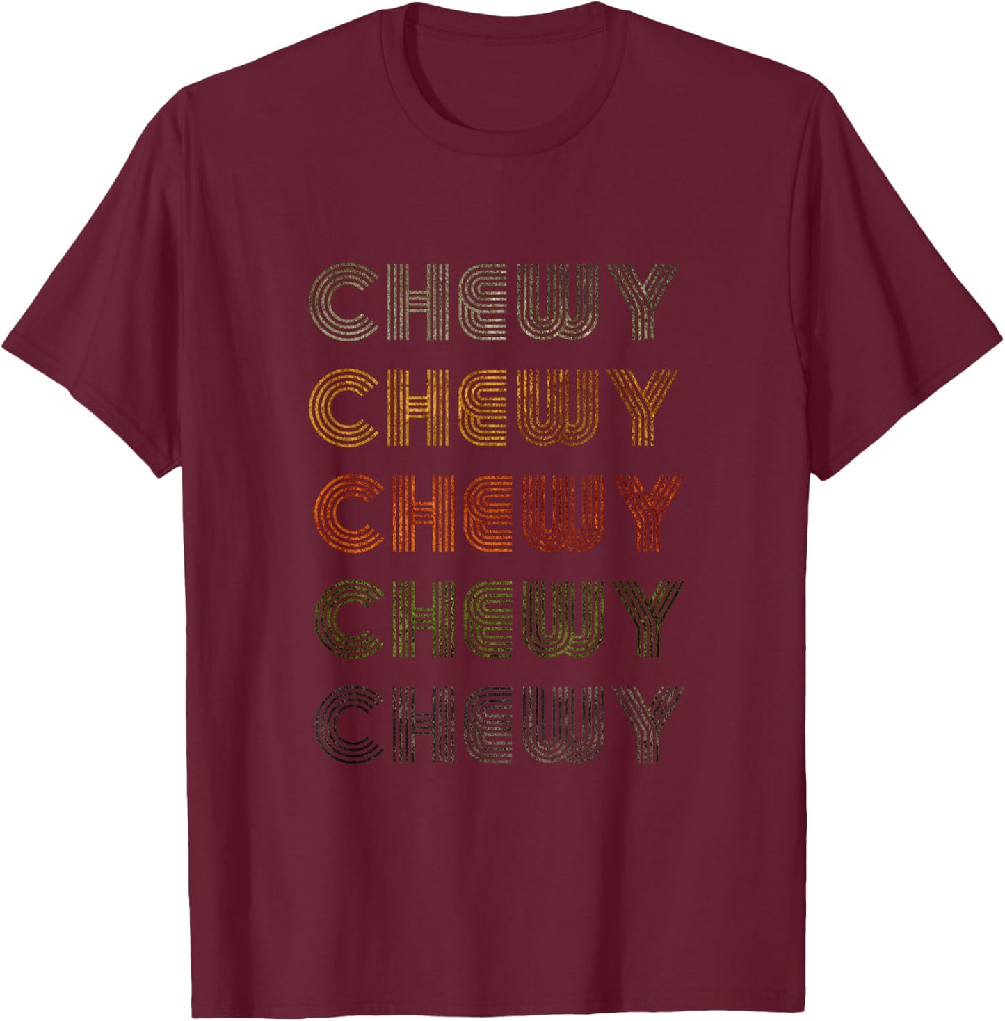 Love Heart Chewy Grunge Vintage Style Black Chewy T-Shirt - T-Shirt | Maroon
