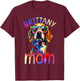 Brittany Mom Colorful Pop Art Brittany Dog T-Shirt - T-Shirt | Maroon