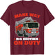 Kids Big Brother Firefighter Shirt | Brother Boys Firefighter T-Shirt - T-Shirt | Maroon