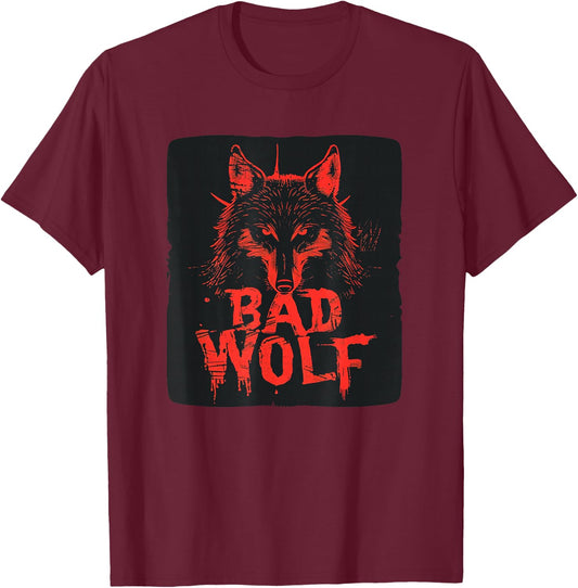 Cool Halloween Wolf Costume for Bad Wolf Lovers T-Shirt - T-Shirt | Maroon