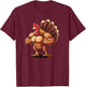 Thanksgiving Muscle Turkey Funny Leg Day Gym Body Builder T-Shirt - T-Shirt | Maroon