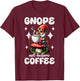 Funny Garden Gnome Gnope Not Before Coffee Graphic T-Shirt - T-Shirt | Maroon