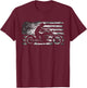 Motorcycle USA Flag American T-Shirt - T-Shirt | Maroon