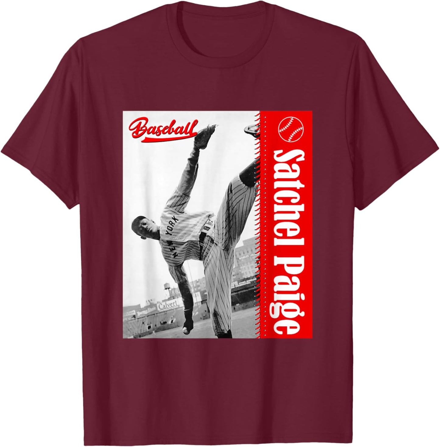 Satchel Paige_Baseball_077 T-Shirt - T-Shirt | Maroon