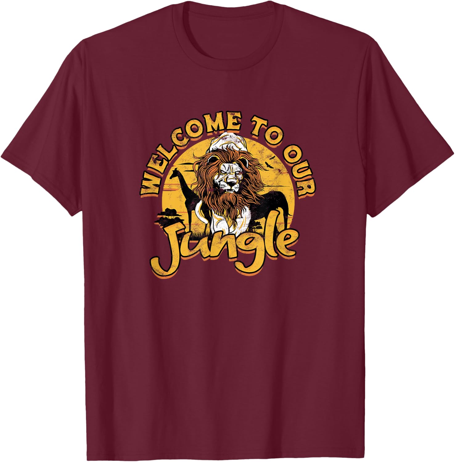Welcome to Our Jungle T-Shirt - T-Shirt | Maroon