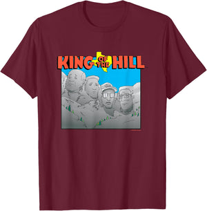 King of The Hill Iconic Rushmore Group Shot Big Chest Logo T-Shirt - T-Shirt | Maroon
