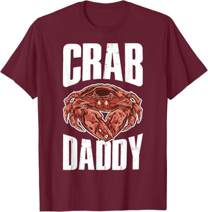 Crab Daddy T-Shirt - T-Shirt | Maroon