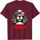 Cocker Spaniel Merica 4th of July US Flag T-Shirt - T-Shirt | Maroon