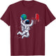 Astronaut Basketball Outer Space Planet Gifts Men Women Kids T-Shirt - T-Shirt | Maroon
