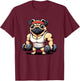 Pug Lifting Weights Dog Women Girls Kids T-Shirt - T-Shirt | Maroon