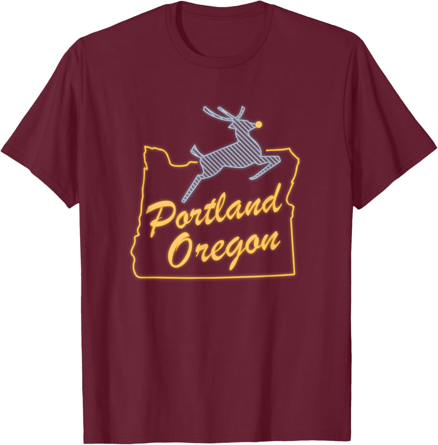 Portland Oregon T-Shirt - T-Shirt | Maroon