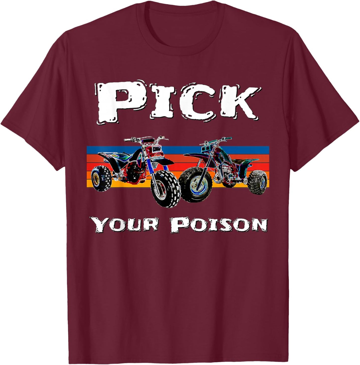 Vintage ATC ATV 3 Wheelers T-Shirt - T-Shirt | Maroon
