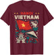 Hanoi Vietnam Flag Vietnamese Travel Souvenir T-Shirt - T-Shirt | Maroon