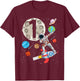 1 Years Old Birthday Boy Astronaut 1st Birthday T-Shirt - T-Shirt | Maroon