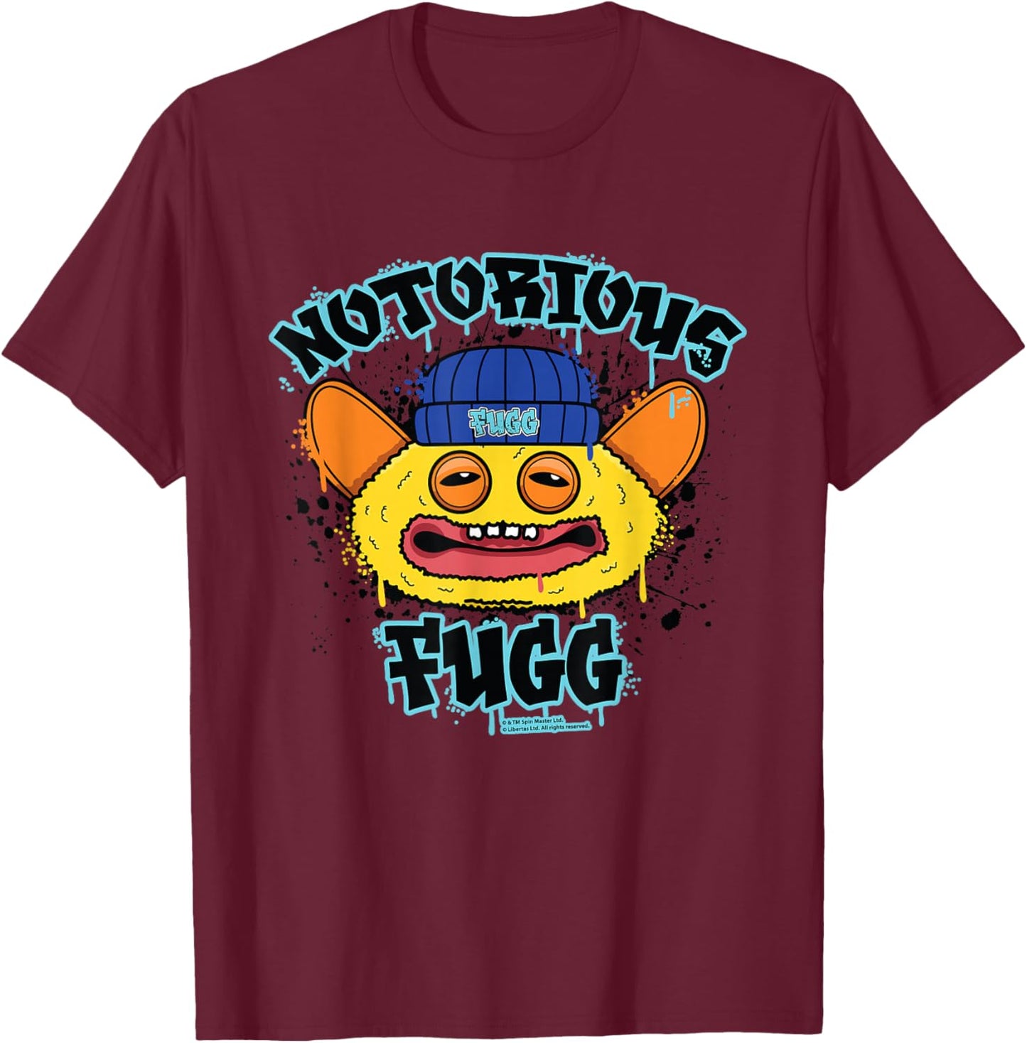 Fuggler Grin Grin Yellow Snuggler Notorious Fugg T-Shirt - T-Shirt | Maroon