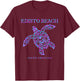 Edisto Beach South Carolina Sea Turtle Beach Vacation T-Shirt - T-Shirt | Maroon