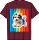 Colorful Biewer Terrier T-Shirt - T-Shirt | Maroon