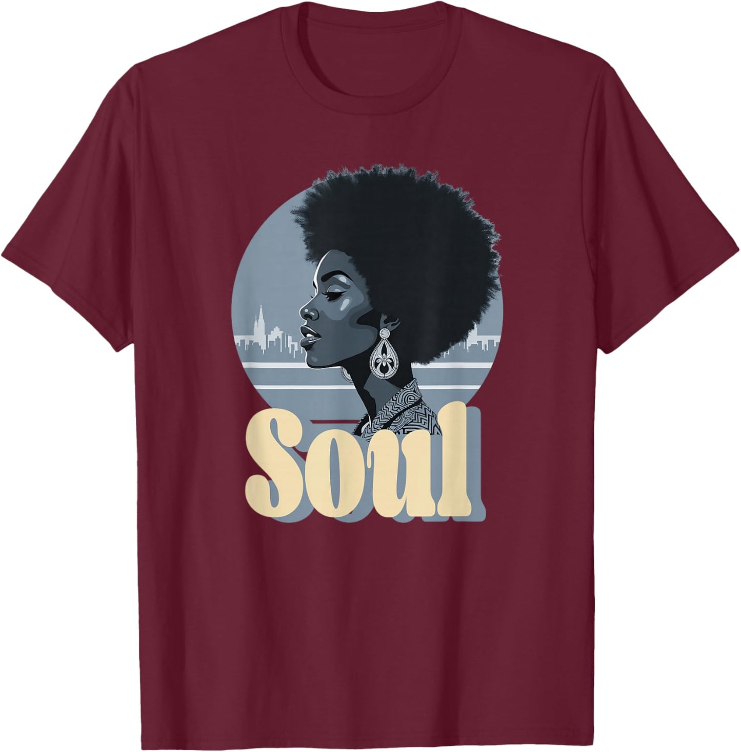 I Love 70's 80's Funk Soul Music T-Shirt - T-Shirt | Maroon