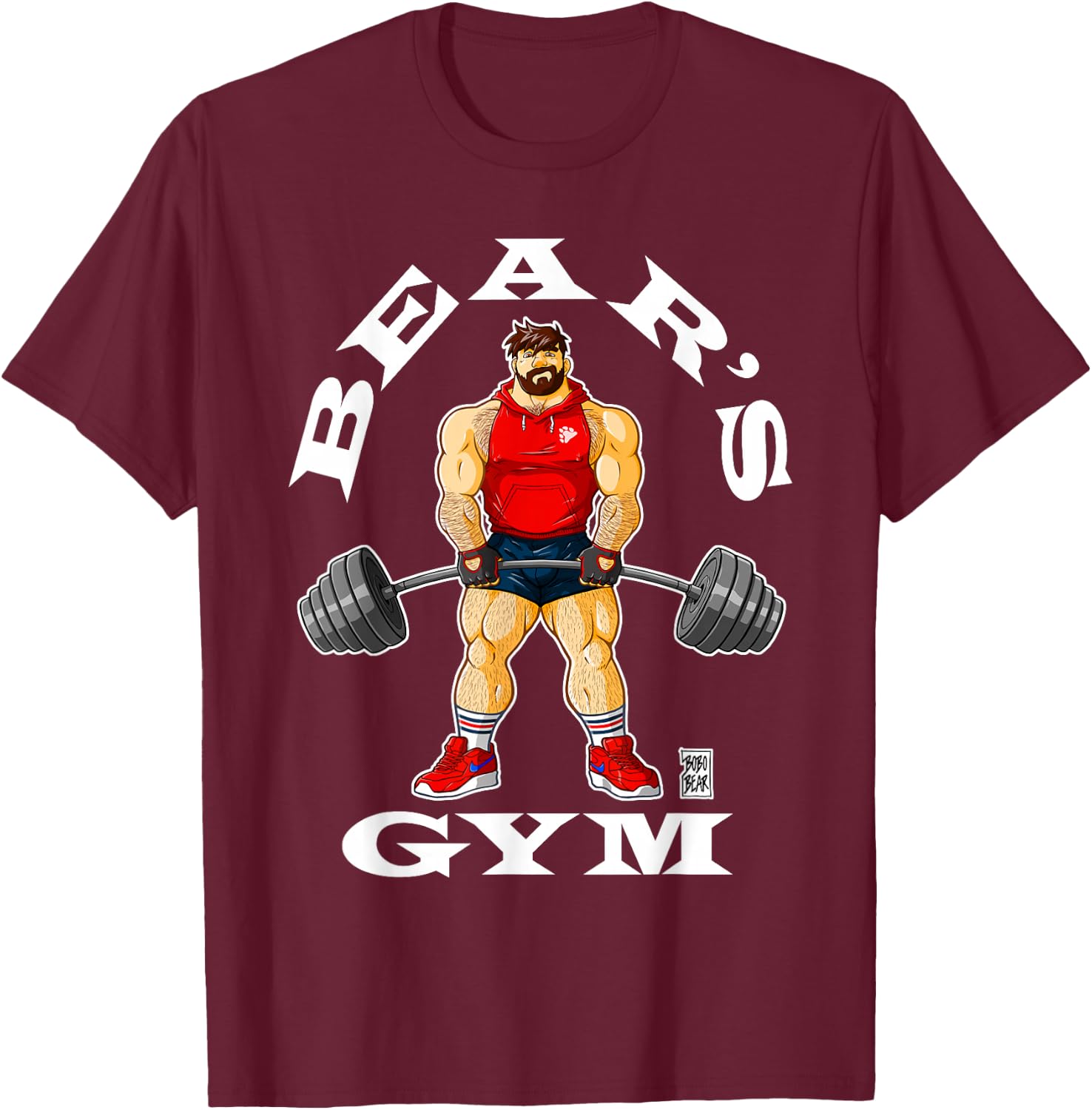 Adam Likes Bears Gym T-Shirt - T-Shirt | Maroon