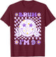 Bruh I'm 9 Years Old Purple Birthday Girls Boys 9th Birthday T-Shirt - T-Shirt | Maroon