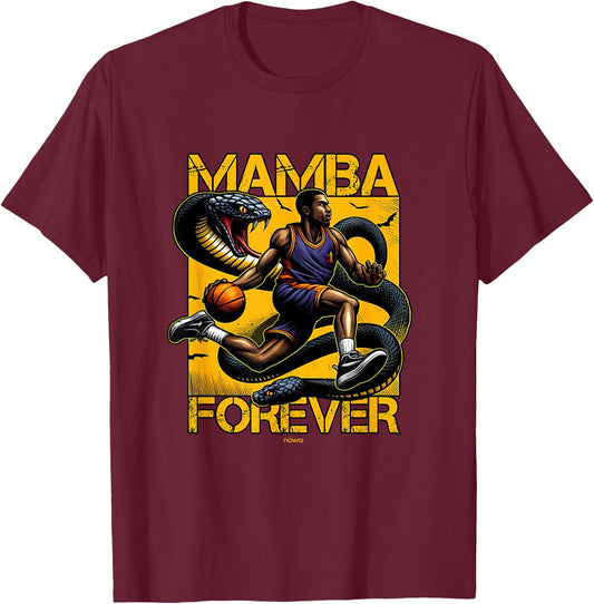 Driven by Mentality Basketball Player ON Yellow Ground T-Shirt - T-Shirt | Maroon