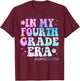 In My Fourth Grade Era Back to School 4th Grade Teacher Kids T-Shirt - T-Shirt | Maroon