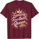 Fantasy Football Queen Funny Girls T-Shirt - T-Shirt | Maroon