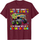 Back to School 6th Grade Monster Truck First Day School Boys T-Shirt - T-Shirt | Maroon