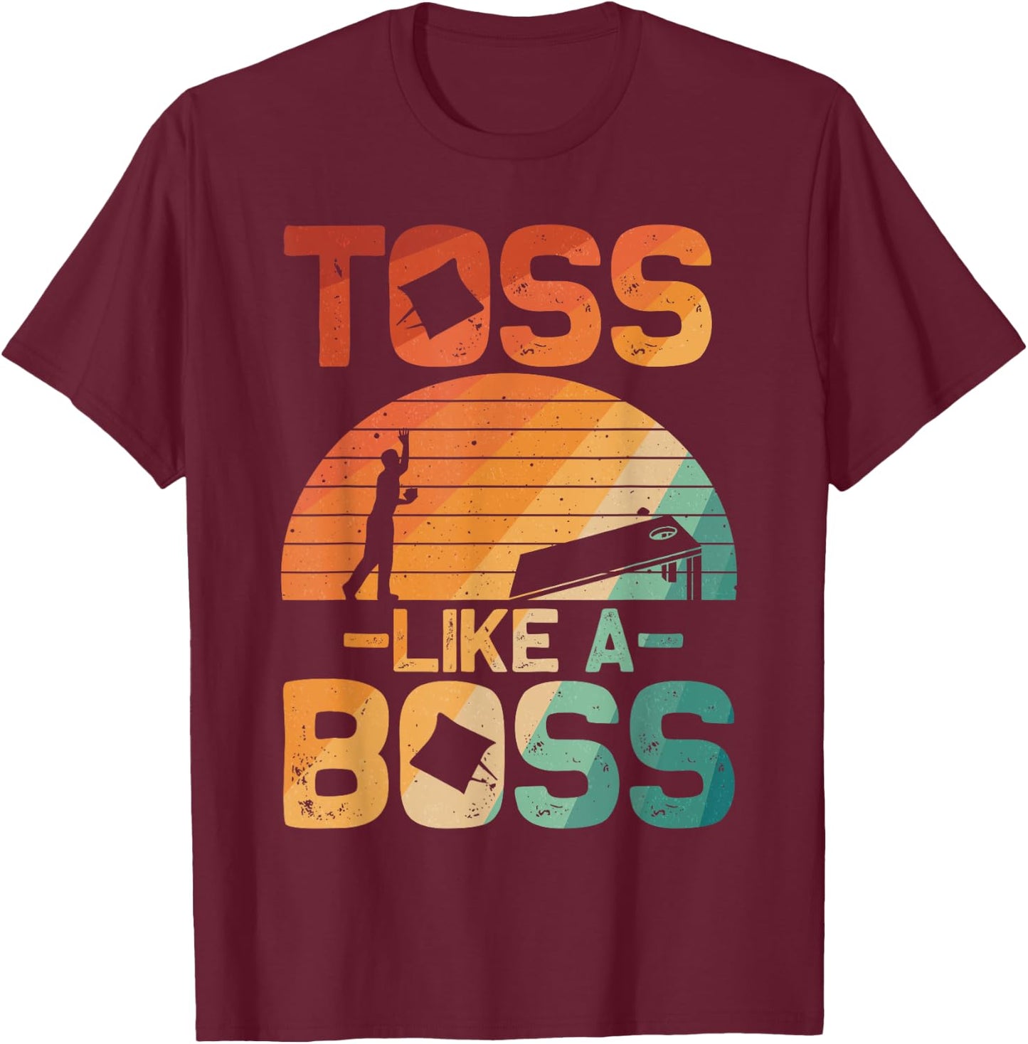 Best Cornhole Design Women Lawn Game Cornhole Lover T-Shirt - T-Shirt | Maroon