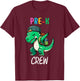 Pre-K Crew T-rex Dinosaur Dabbing Kids Funny Back To School T-Shirt - T-Shirt | Maroon