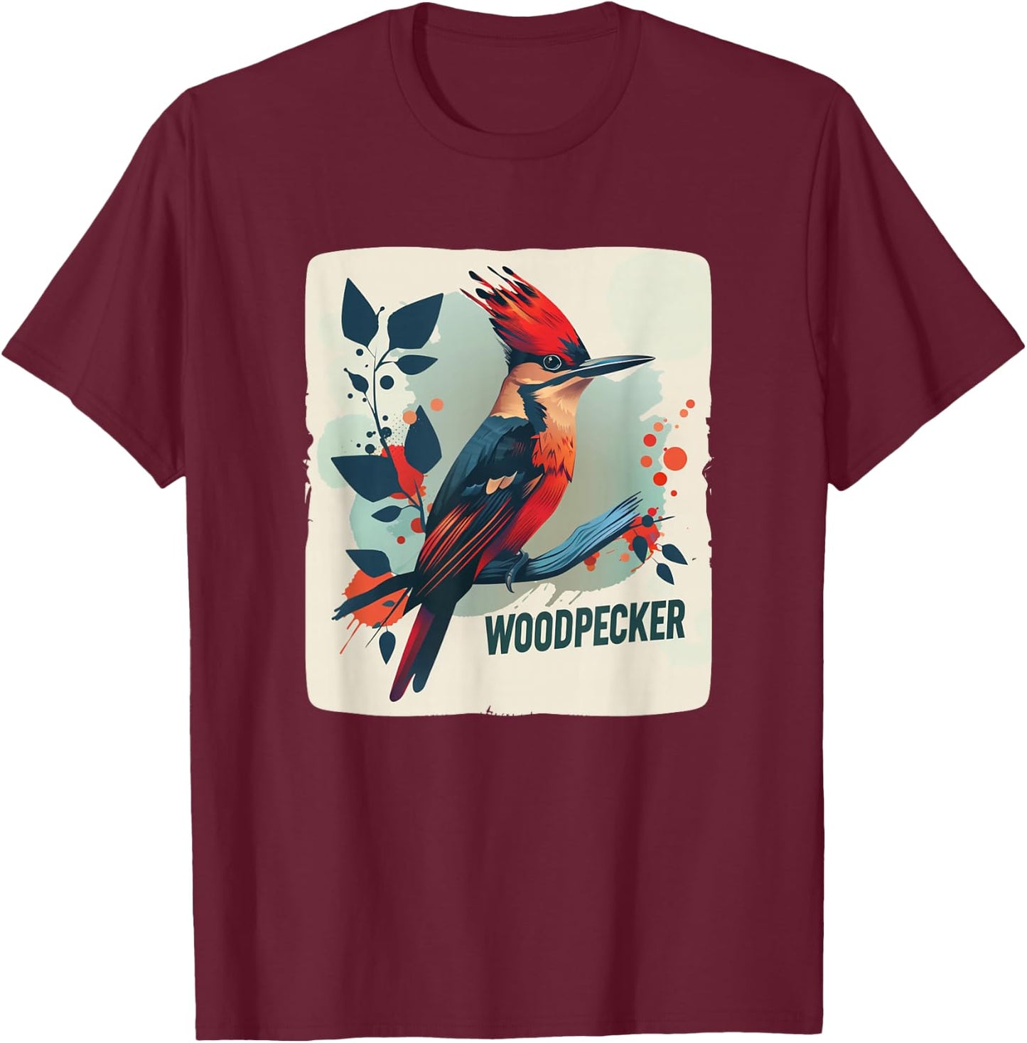 Beautiful Woodpecker Costume for Adults and Kids T-Shirt - T-Shirt | Maroon