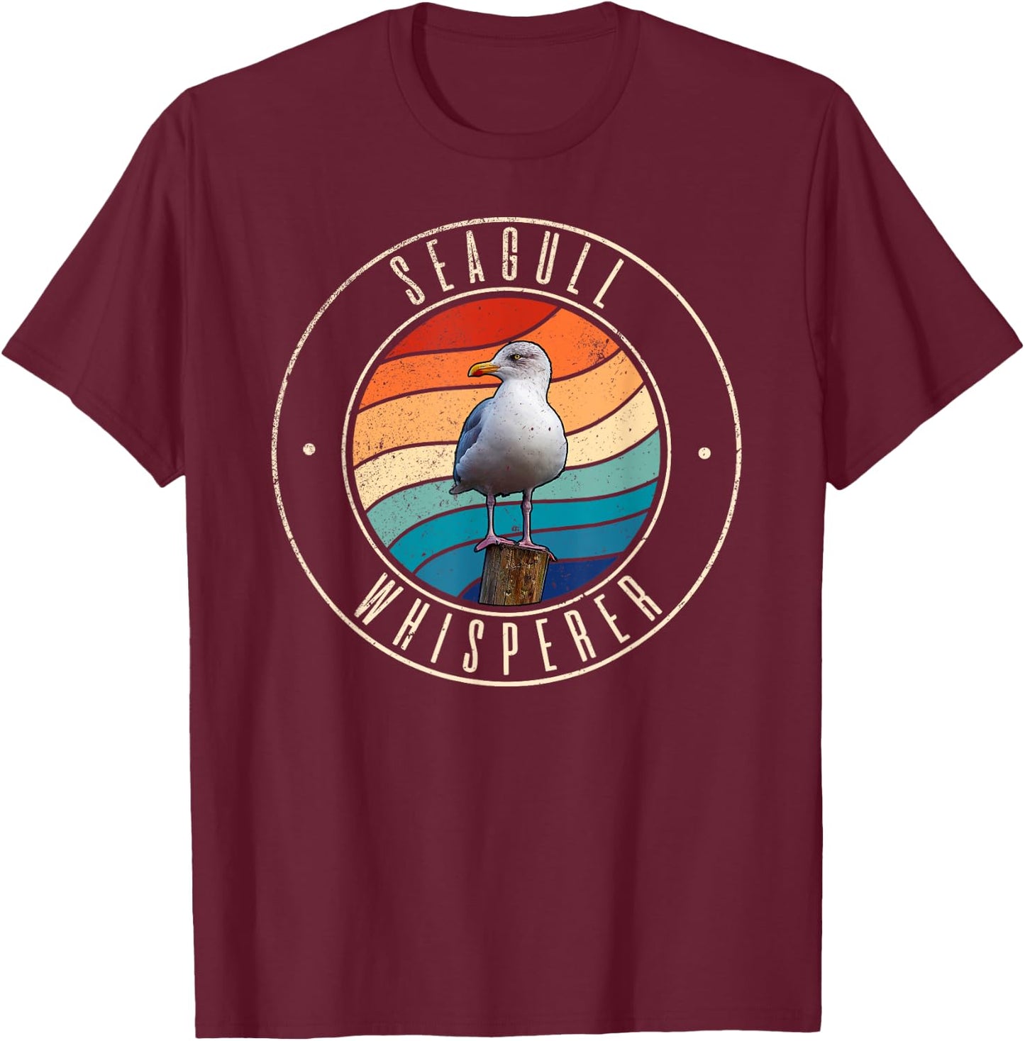 Seagull Whisperer T-Shirt - T-Shirt | Maroon