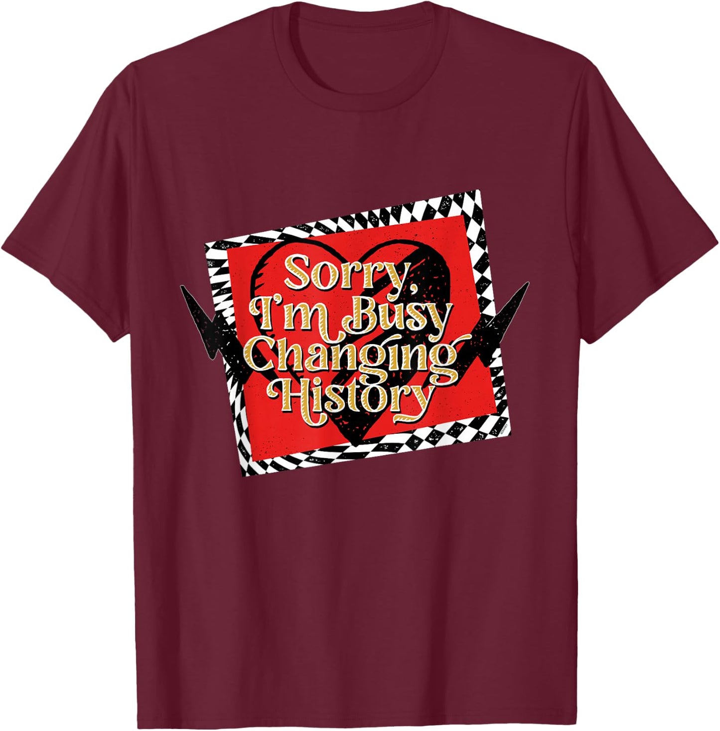Disney Descendants 4: The Rise of Red Busy Changing History T-Shirt - T-Shirt | Maroon