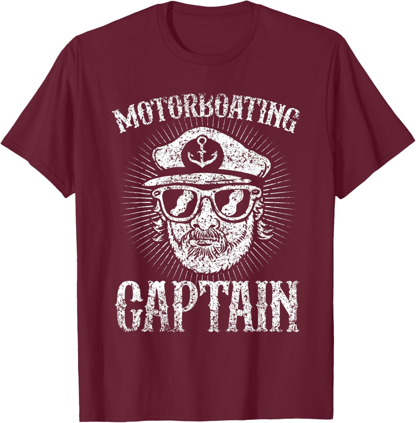 Motor boat captain motor boats motor boating motor boat T-Shirt - T-Shirt | Maroon