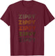 Love Heart Zippy Grunge Vintage Style Black Zippy T-Shirt - T-Shirt | Maroon