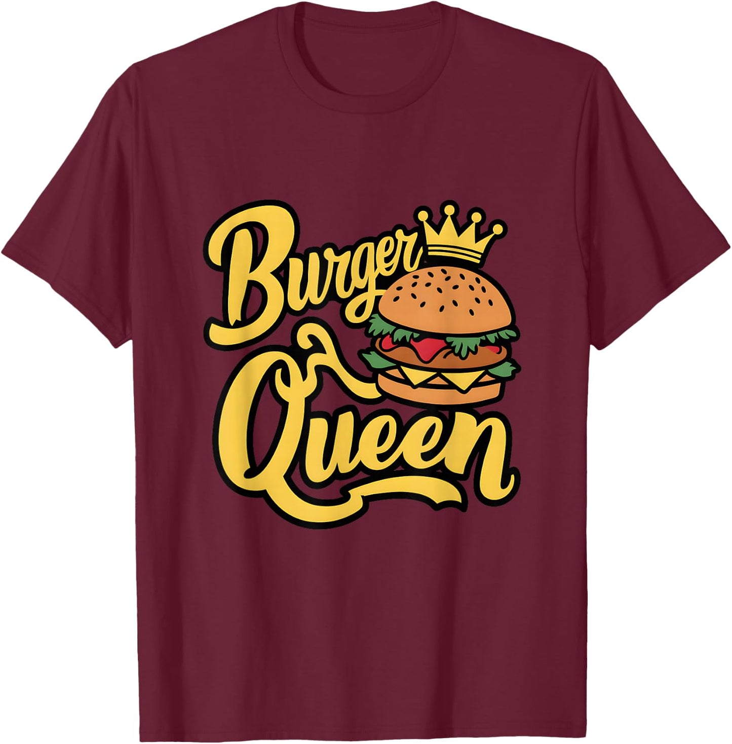 Burger Queen T-Shirt - T-Shirt | Maroon