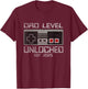 Dad Level Unlocked 2025 First Time Soon To Be Gamer Daddy T-Shirt - T-Shirt | Maroon