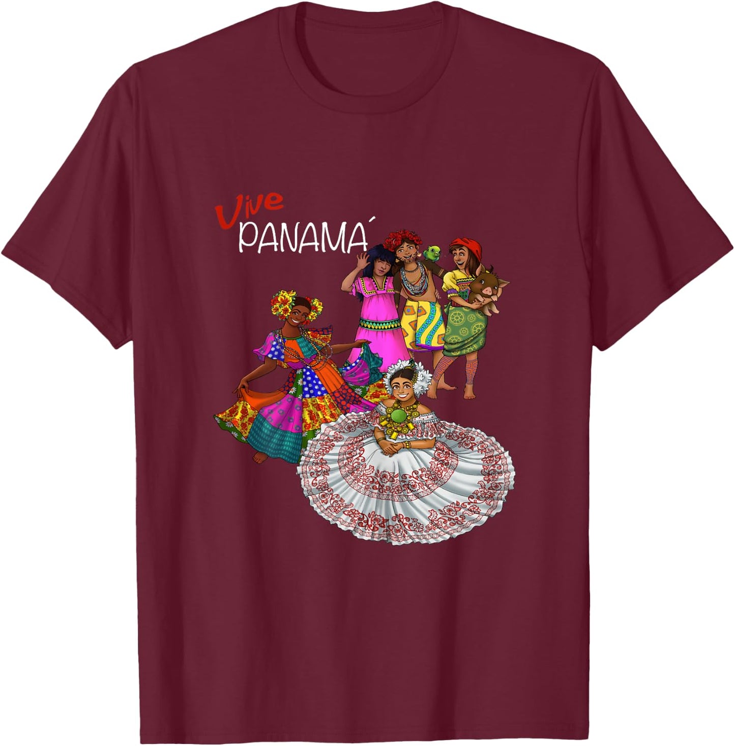 Panamanian Pride and Heritage T-Shirt - T-Shirt | Maroon